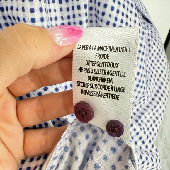 Robert Graham Woven Button Front Long Sleeve, Pemba Purple Navy Plaid Check M - Picture 5 of 10